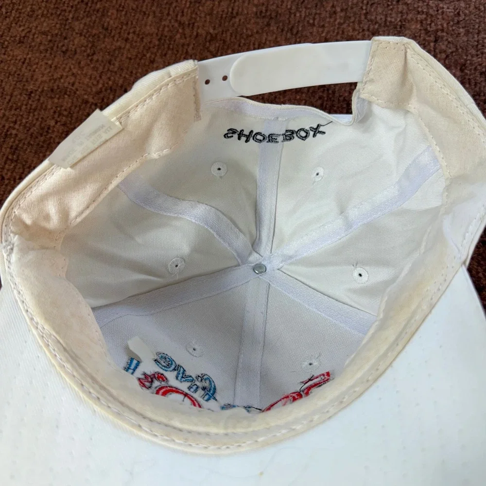 Vintage Shoebox 50th Birthday Snapback Hat White 50 is Five Perfect 10s Cotton